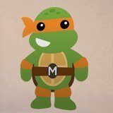Vinilos Infantiles: Tortuga Ninja Michelangelo 3