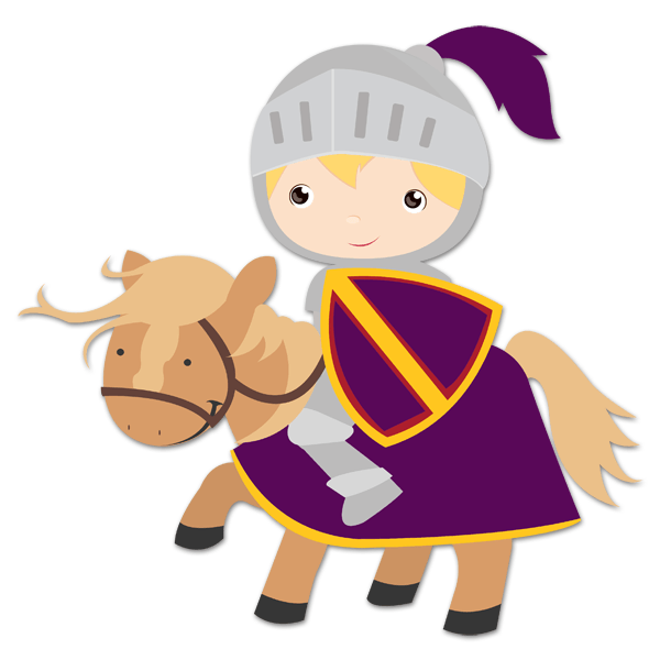 Vinilos Infantiles: Caballero Morado