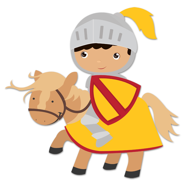 Vinilos Infantiles: Caballero Amarillo