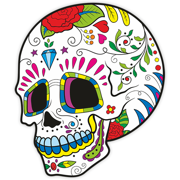 Pegatinas: Calavera Mexicana Cantinflas