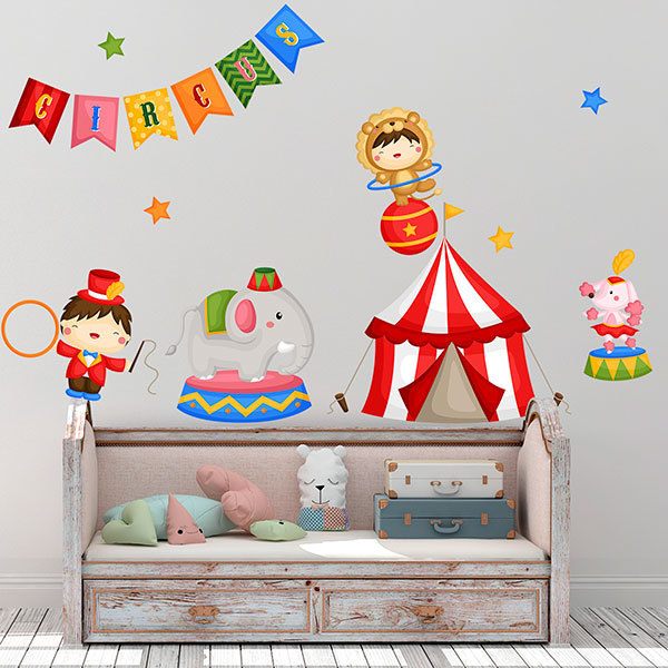 Vinilos Infantiles: Kit circo mundial