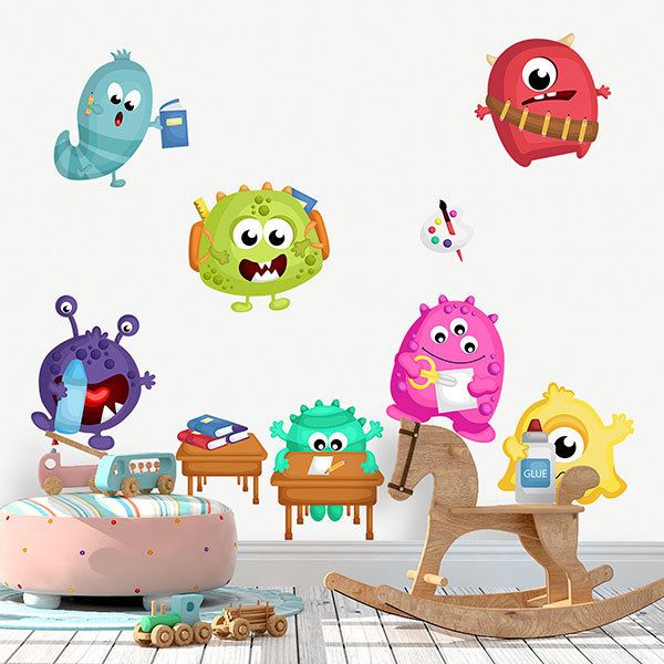 Vinilos Infantiles: Kit colegio de monstruos