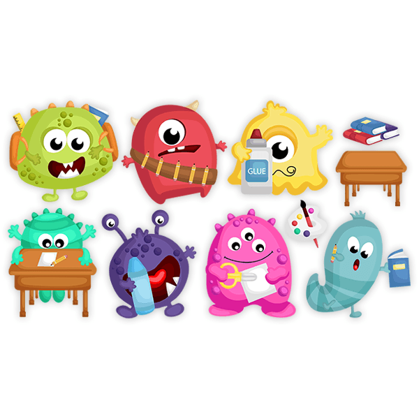 Vinilos Infantiles: Kit colegio de monstruos