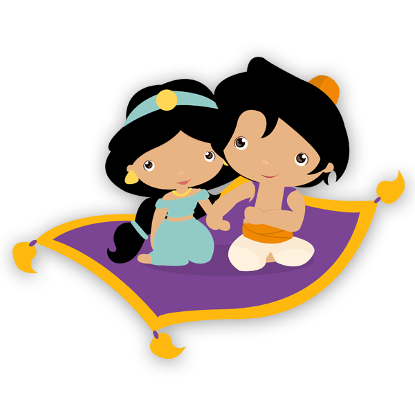 Vinilos Infantiles: Jasmín y Aladdín
