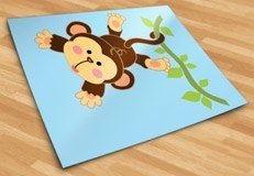 Vinilos Infantiles: Mono colgado en la liana 5