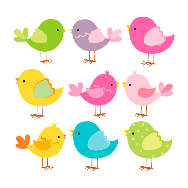 Vinilos Infantiles: Kit Pájaros de colores