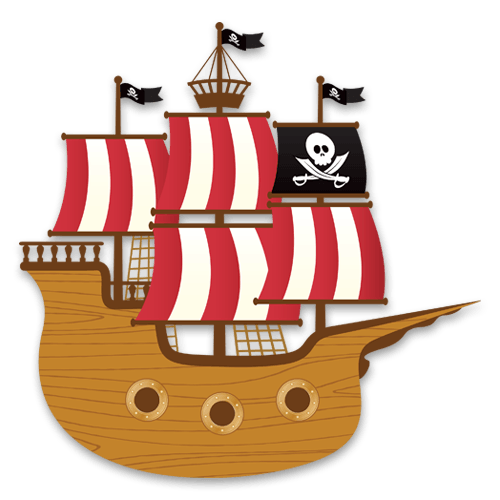 Vinilos Infantiles: Barco de los pequeños piratas