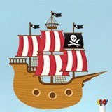 Vinilos Infantiles: Barco de los pequeños piratas 3