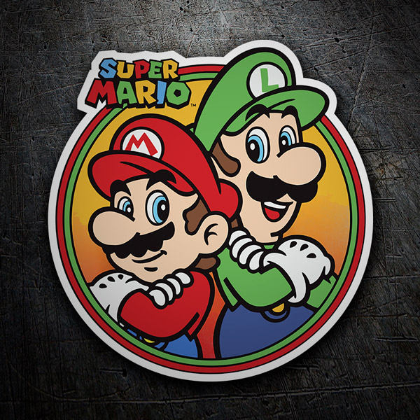 Pegatina Super Mario y Luigi
