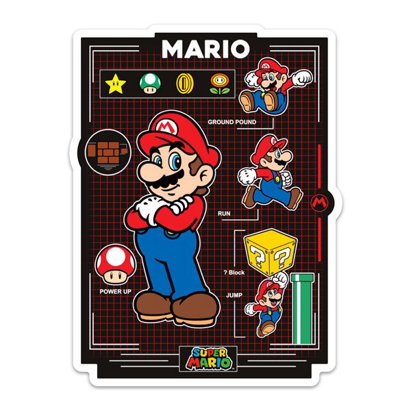 Pegatinas: Mario Bros Instrucciones