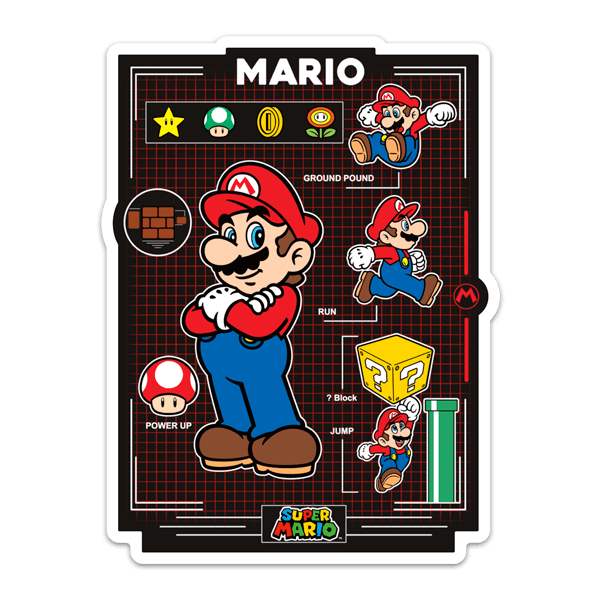 Pegatinas: Mario Bros Instrucciones