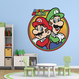 Vinilos Infantiles: Mario Y Luigi Equipo Bros 3