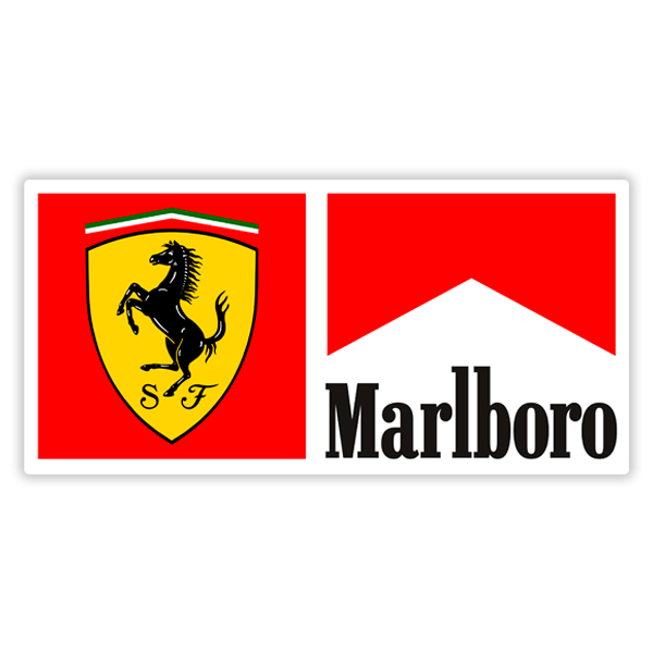 Pegatinas: Marlboro y Ferrari
