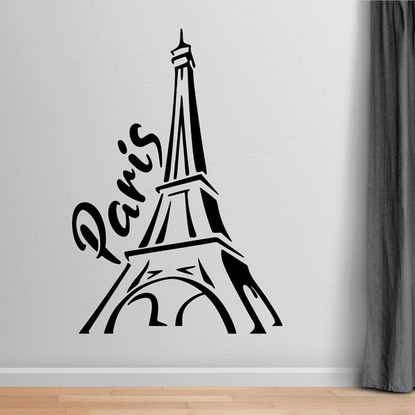 látigo Característica etiqueta Vinilo Decorativo Torre Eiffel, Paris, Francia | TeleAdhesivo.com