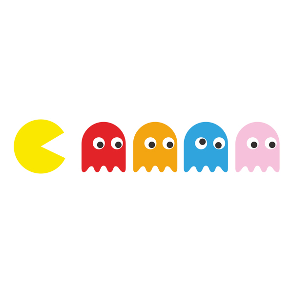 Vinilos Decorativos: Pac-Man y 4 Fantasmas