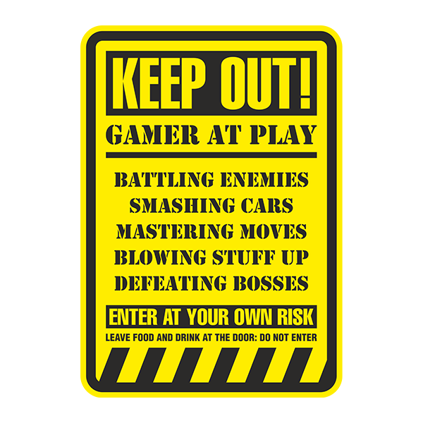 Vinilos Decorativos: Keep Out! Gamer at Play