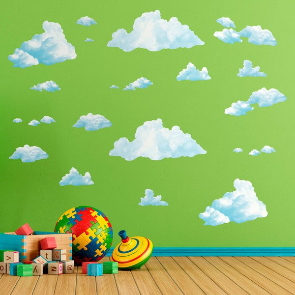 Vinilos Infantiles: Nubes esponjosas