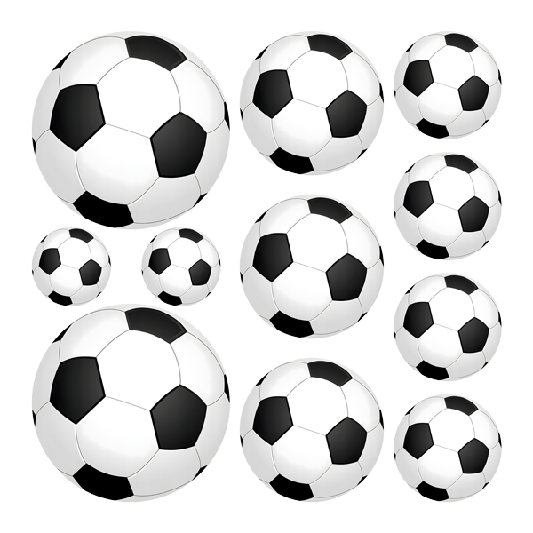 Vinilos Decorativos: Set 11X balones de fútbol