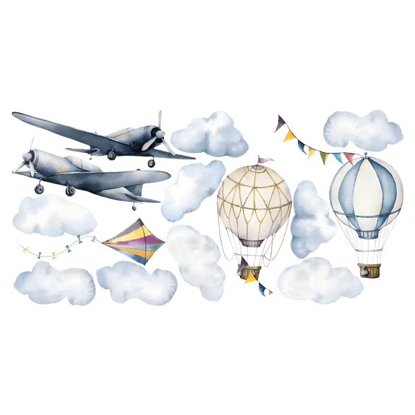 Vinilos Infantiles: Aviones y globos