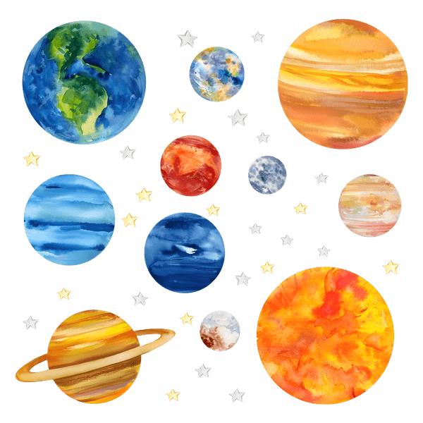 Vinilos Infantiles: Planetas y estrellas