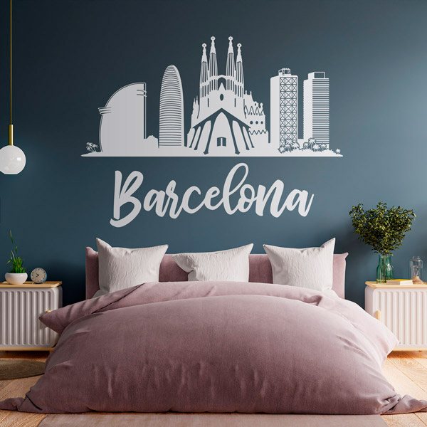 Vinilos Decorativos: Barcelona Skyline