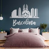Vinilos Decorativos: Barcelona Skyline 2