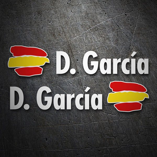 Pegatinas Nombre con 2 banderas España y Andalucia trazo pincelada 11 Cm –  Chipanga Artículos personalizados