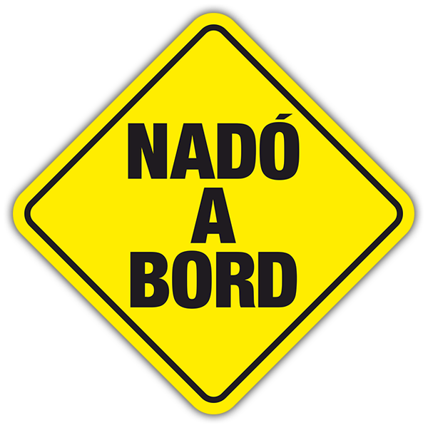 Pegatinas: Senyal Nadó a bord - català