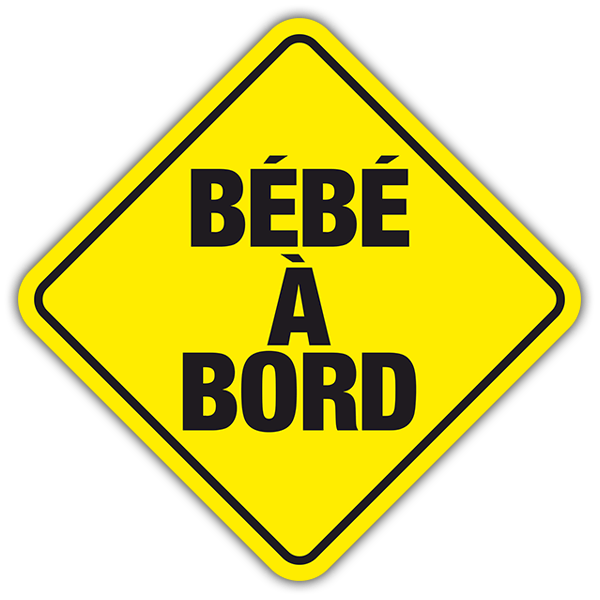 Pegatinas: Señal bebé a bordo - francés
