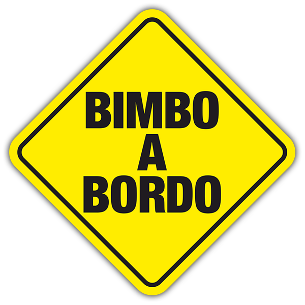 Pegatinas: Señal bebé a bordo - italiano