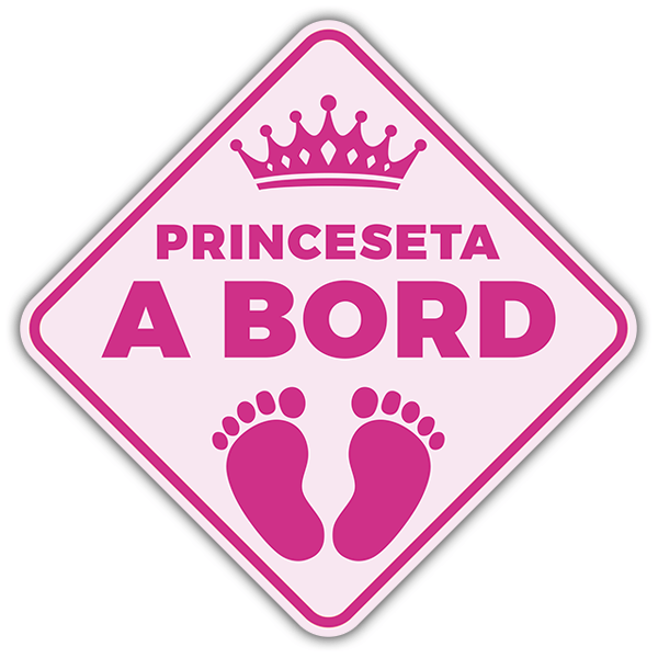 Pegatinas: Princeseta a bord - català