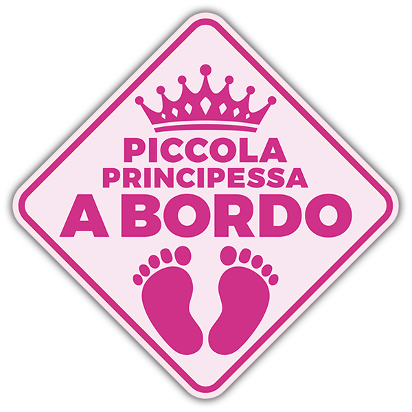Pegatinas: Princesita a bordo - italiano