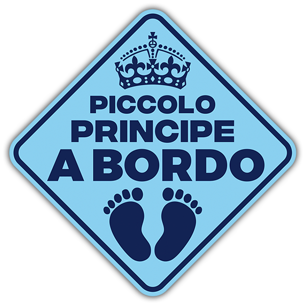 Pegatinas: Principito a bordo - italiano