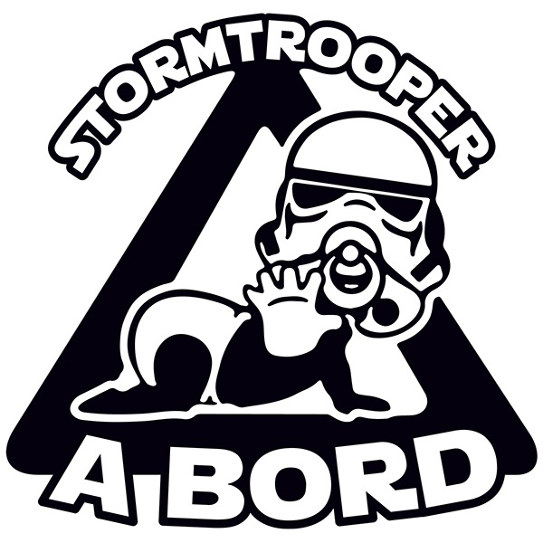 Pegatinas: Stormtrooper a bord - català