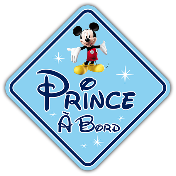 Pegatinas: Príncipe a Bordo Disney - francés