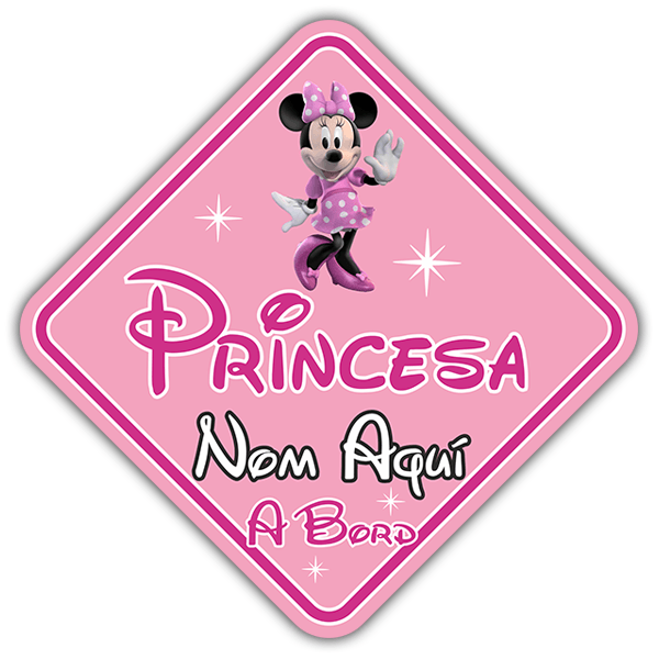 Pegatinas: Princesa a Bordo Personalizado - català