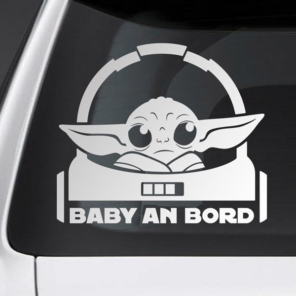 Pegatinas: Baby Yoda 1 a bordo - alemán