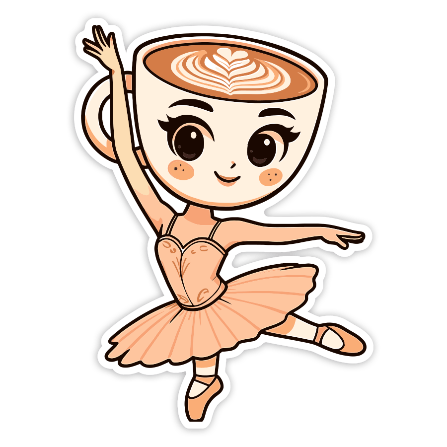 Pegatinas: Ballerina Capuccina