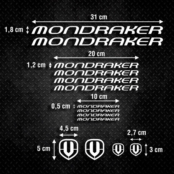 Pegatinas: Set 14X Bicicleta BTT Mondraker Classic