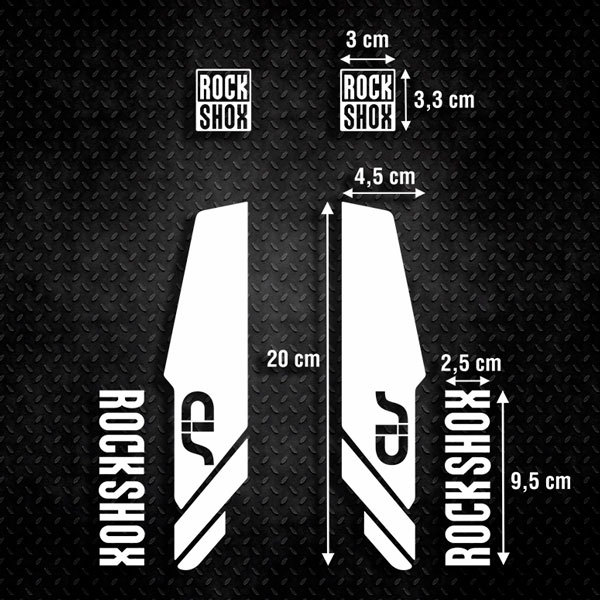 Pegatinas: Horquillas Bicicleta BTT Rock Shox