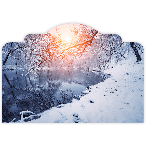 Vinilos Decorativos: Cabecero Amanecer nevado