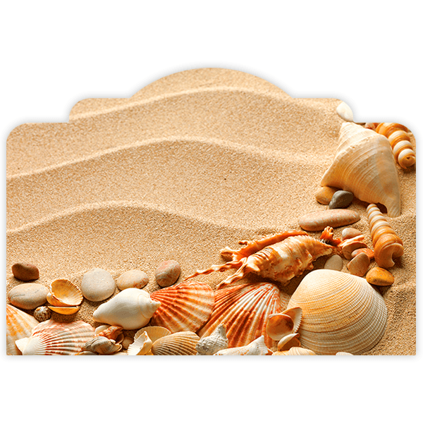 Vinilos Decorativos: Cabecero Conchas en la playa