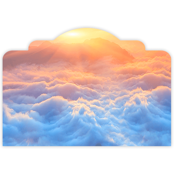 Vinilos Decorativos: Cabecero Nubes del Olimpo
