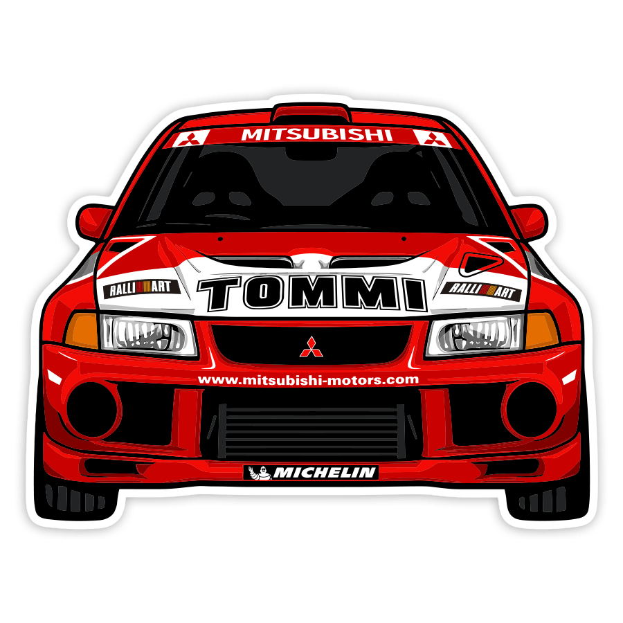 Pegatinas: Coche Mitsubishi Lancer Tommi Rally