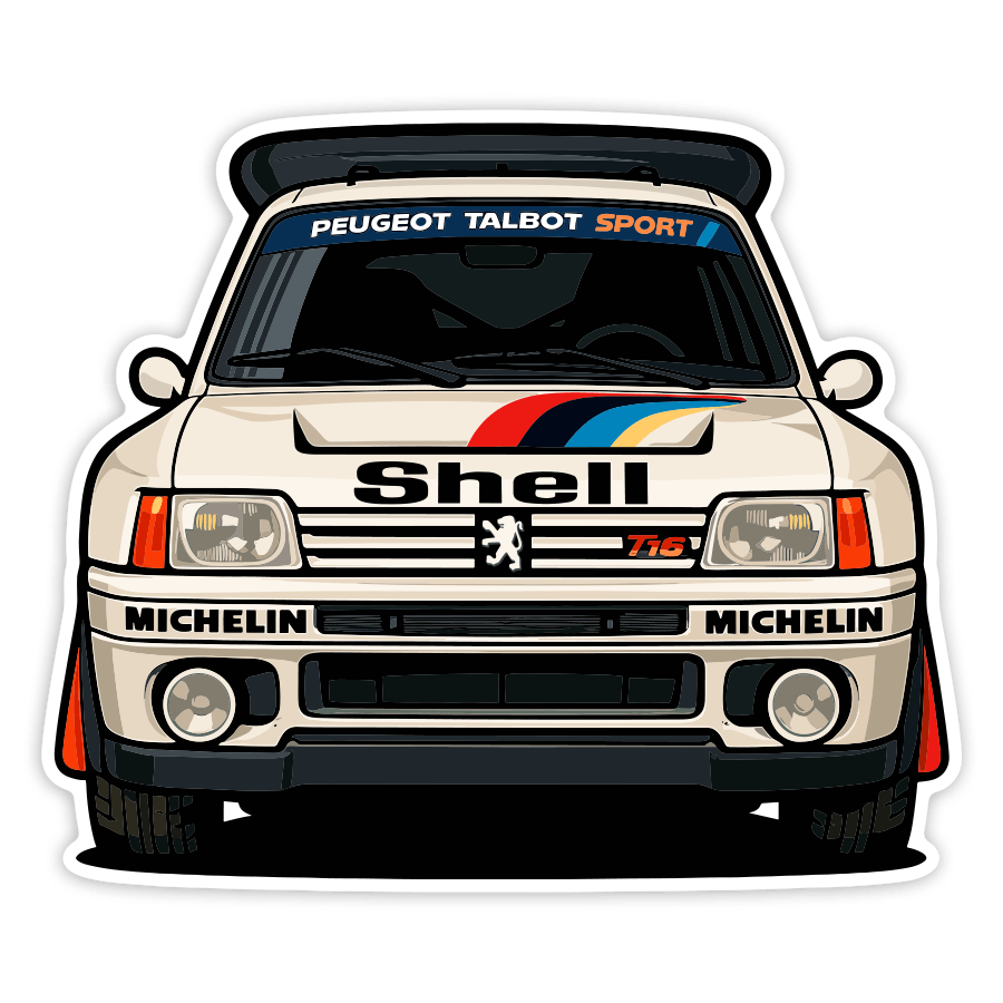 Pegatinas: Coche Peugeot 205 T16 Rally