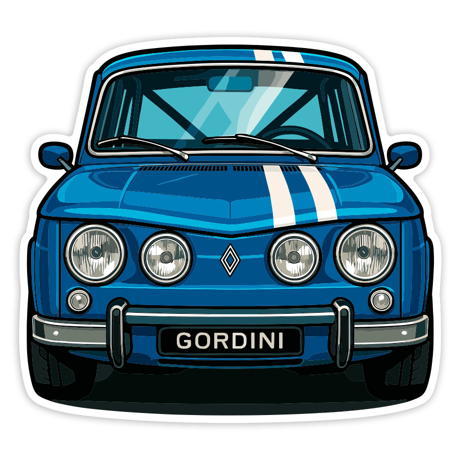 Pegatinas: Coche Renault 8 Gordini