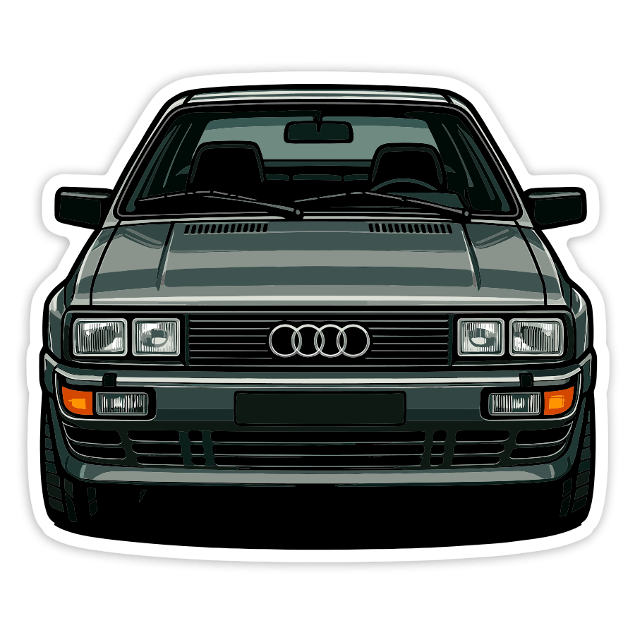 Pegatinas: Coche Audi Quattro Clásico