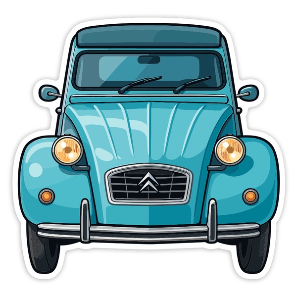 Pegatinas: Coche Citroën 2CV