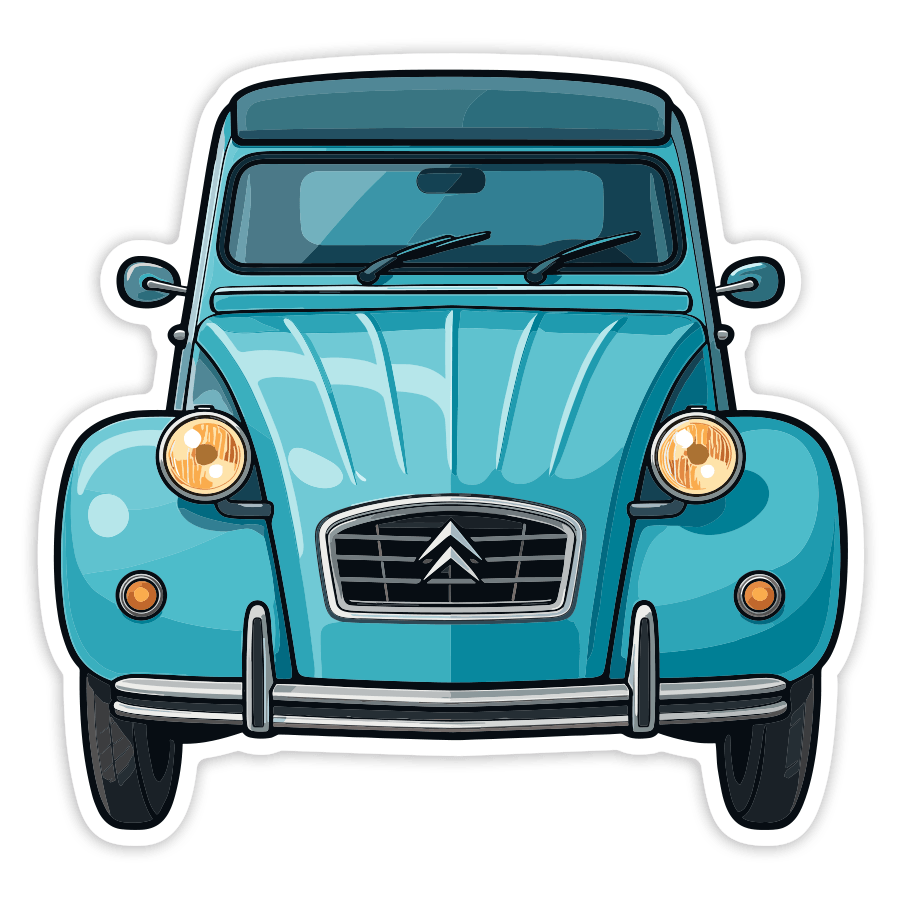Pegatinas: Coche Citroën 2CV