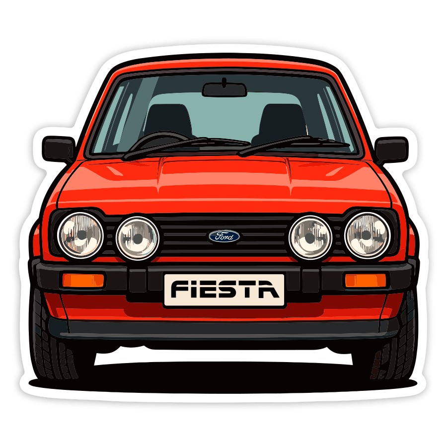Pegatinas: Coche Ford Fiesta Clásico